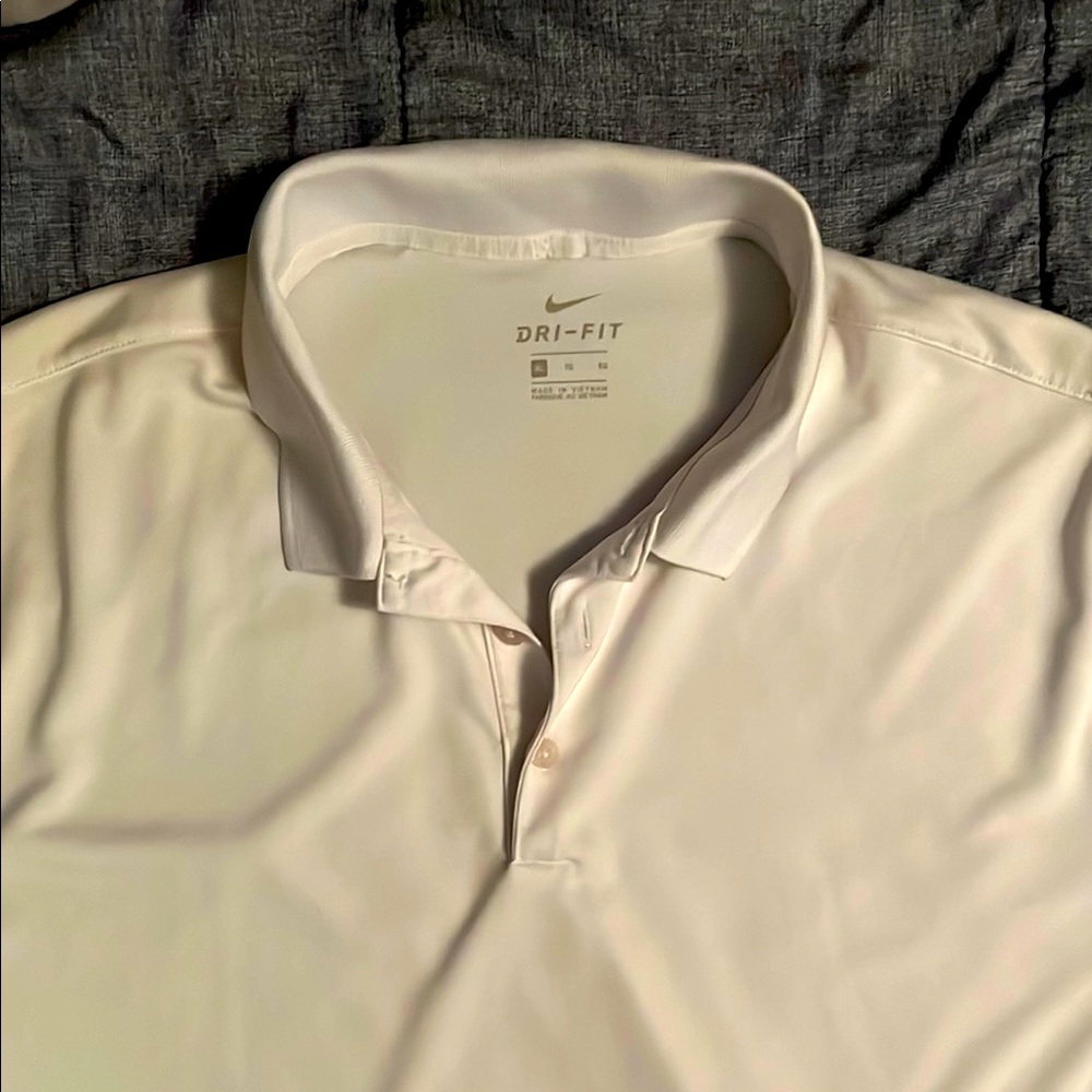 Nike White Polo Shirt Classic Design